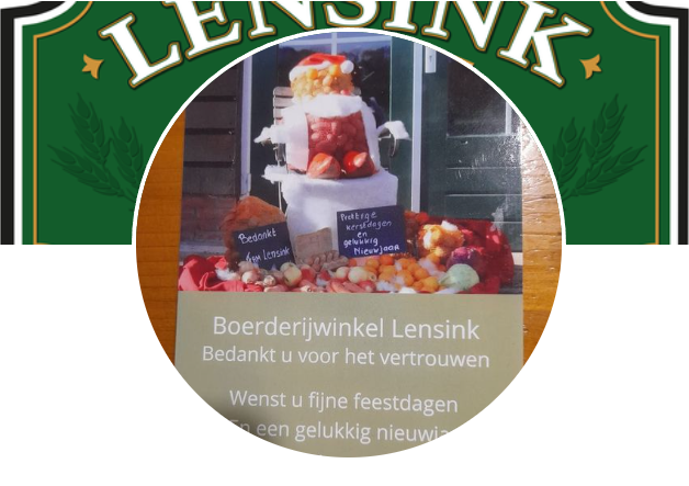 Fijne Feestdagen gewenst door Boerderijwinkel Lensink.